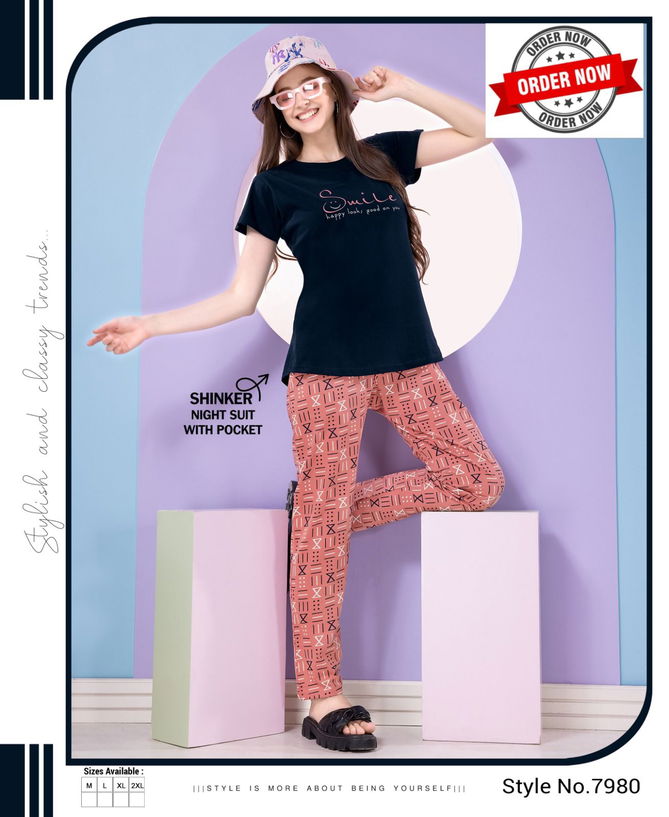 Vol Sb 589 Summer Special Shinker Hosiery Cotton Night Suit Wholesale Online 
